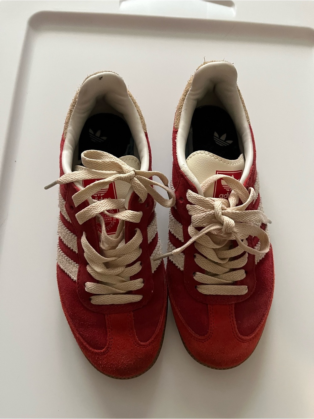 Adidas Samba OG ‘Talchum Pack’- Suede Sneaker - Red/White - Picture 5 of 12